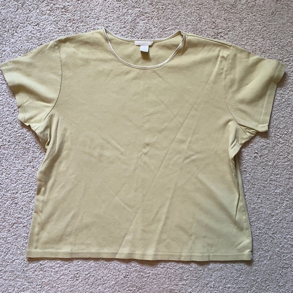 J.Jill 2X Light Soft Green Shortsleeve Shirt - Picture 4 of 6